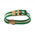 Green And Cream Tape Medium Dog Collar