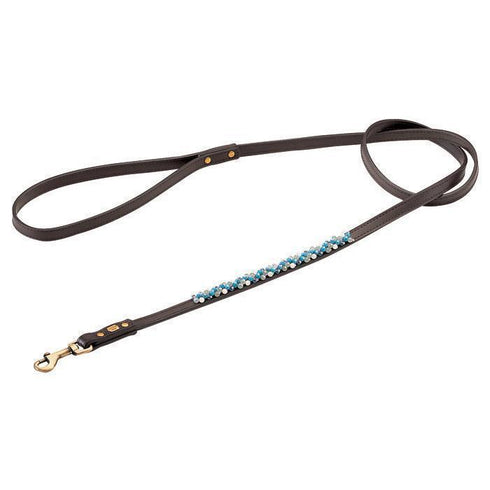 Green Aventurine And Turquoise Mini Beaded Dog Leash