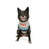 Grey Chevron Striped Wool Dog Sweater