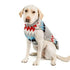 Grey Chevron Striped Wool Dog Sweater