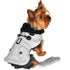 Grey Herringbone Dog Coat With Leash Large
