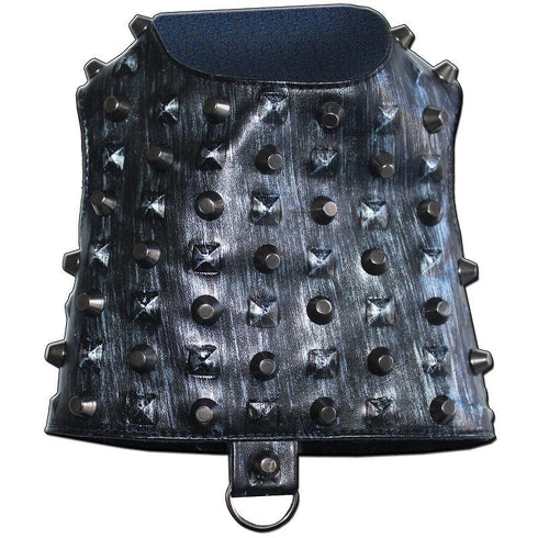 Gunmetal Faux Leather Dog Harness Vest