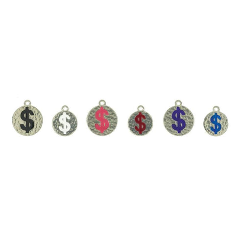 Hammered Dollar Sign Dog ID Tag