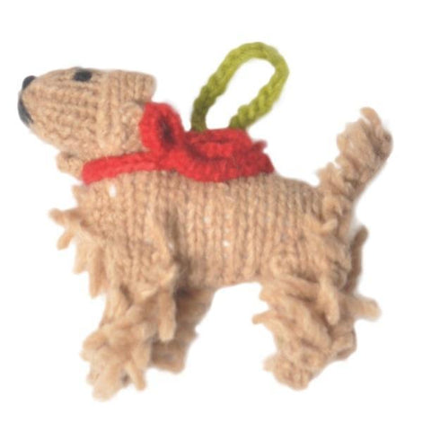 Hand Knit Dog Ornament Cocker Spaniel