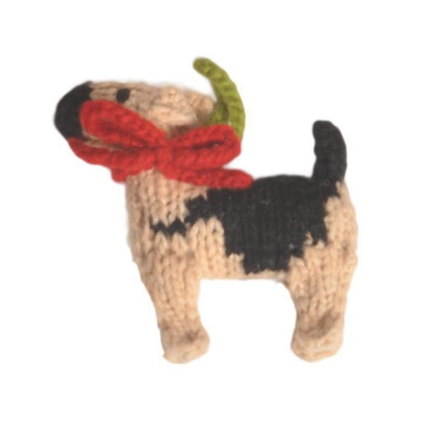 Hand Knit Dog Ornament German Shepherd
