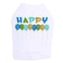 Happy Birthday Balloons Blue Rhinestone Dog Tank