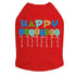 Happy Birthday Balloons Blue Rhinestone Dog Tank