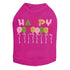Happy Birthday Balloons Pink Rhinestone Dog Tank