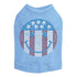 Happy Face Red White Blue Rhinestone Dog Tank
