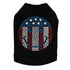 Happy Face Red White Blue Rhinestone Dog Tank