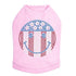 Happy Face Red White Blue Rhinestone Dog Tank