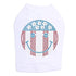 Happy Face Red White Blue Rhinestone Dog Tank