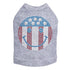 Happy Face Red White Blue Rhinestone Dog Tank