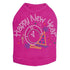 Happy New Year Clock Rhinestone Dog Tank