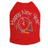 Happy New Year Clock Rhinestone Dog Tank