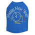 Happy New Year Clock Rhinestone Dog Tank