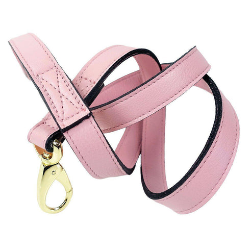 Haute Couture Collection Deco Dog Leash Sweet Pink/Gold 1/2" Plain