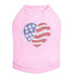 Heart Flag Rhinestone Dog Tank