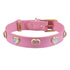 Heart Pink And White Cat Eye On Pink Dog Collar