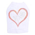 Heart With Rose Rhinestone Dog Tank
