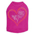 Heart With Rose Rhinestone Dog Tank