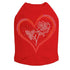 Heart With Rose Rhinestone Dog Tank