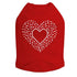 Heart With Scattered Stones Rhinestone Dog Tank
