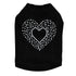 Heart With Scattered Stones Rhinestone Dog Tank