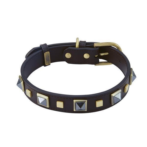 Hematite Rock And Roll Dog Collar Small