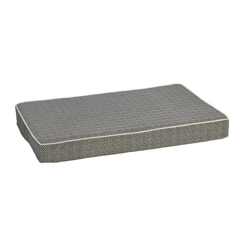 Herringbone Microvelvet Isotonic Memory Foam Dog Bed