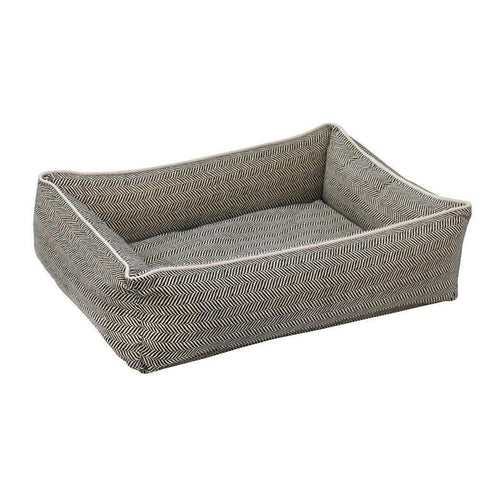 Herringbone Microvelvet Urban Lounger Dog Bed