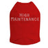 High Maintenance Rhinestone Dog Tank