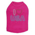 I Heart USA Rhinestone Dog Tank