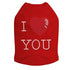 I Heart You Rhinestone Dog Tank