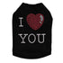 I Heart You Rhinestone Dog Tank