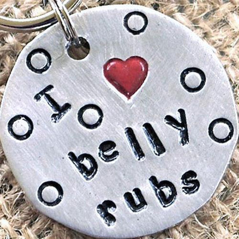 I Love Belly Rubs Dog ID Tag