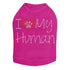 I Love My Human Rhinestone Dog Tank