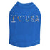 I Love USA Rhinestone Dog Tank