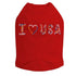 I Love USA Rhinestone Dog Tank