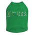 I Love USA Rhinestone Dog Tank