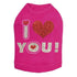 I Love You #2 Rhinestone Dog Tank