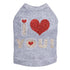 I Love You #2 Rhinestone Dog Tank
