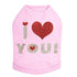 I Love You #2 Rhinestone Dog Tank