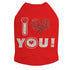 I Love You #2 Rhinestone Dog Tank