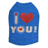 I Love You #2 Rhinestone Dog Tank