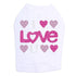 I Love You Pink Glitter Rhinestone Dog Tank