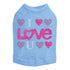 I Love You Pink Glitter Rhinestone Dog Tank