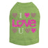 I Love You Pink Glitter Rhinestone Dog Tank