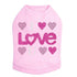 I Love You Pink Glitter Rhinestone Dog Tank