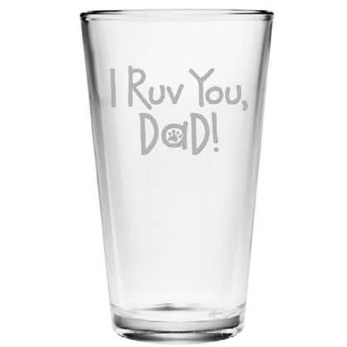 I Ruv You Dad Pint Glasses, Set Of 4